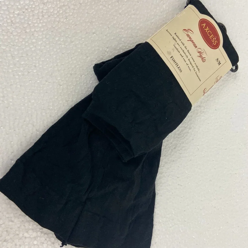 NWT European tights Italy Footless Pattern Sz S/M